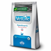 Ração Vet Life Gatos Adultos Hypoalergenic Suino e Batata 2kg (MP)