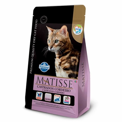 Ração Matisse Gatos Adultos Castrados Cordeiro 2kg (MP)