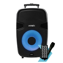 Caixa Amplificada Mystic Bluetooth Com Microfone Sem Fio Preto MY-PS505T