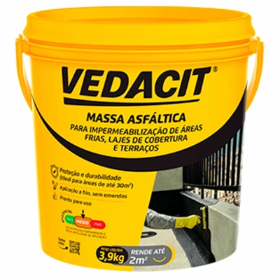 Massa Asfáltica Impermeabilizante 3,9kg - Vedacit (MP)