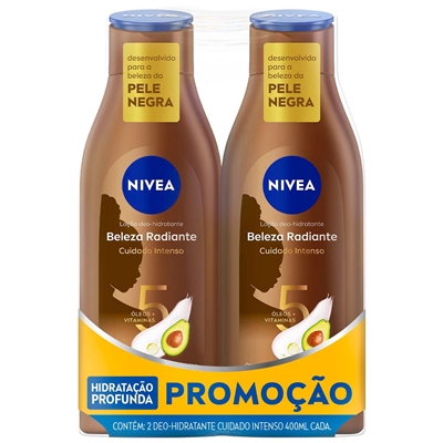 Kit Hidratante Nivea Beleza Radiante 400ml Cada