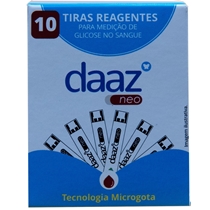 Tiras Reagentes Para Medição De Glicose Daaz Neo 10 Tiras