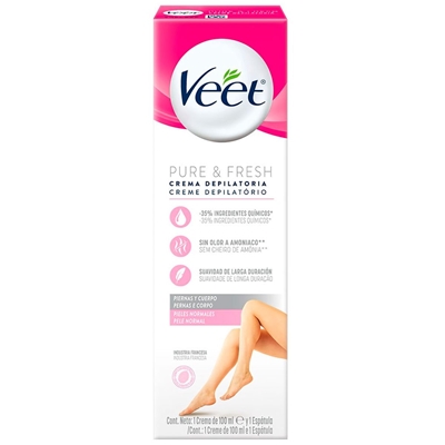 Creme Depilatório Veet Pure & Fresh Pele Normal 100ml