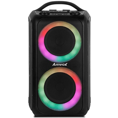 Caixa Amplificada Amvox ACA 600 Bagvox 600 RMS Luzes LED Preto 000503A63