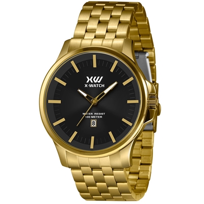 Relógio Masculino X-Watch Dourado XMGS1041 P1KX