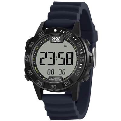 Relógio Masculino X-Watch Preto e Azul XMPPD694 BXDX