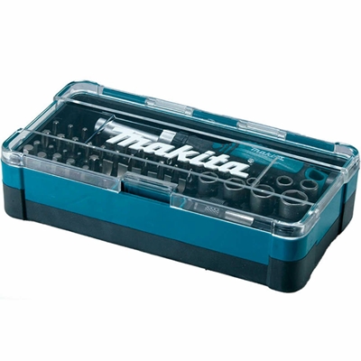 Jogo de Bits E Soquetes Makita Com Chave Manual B-36170 47 Peças (MP)