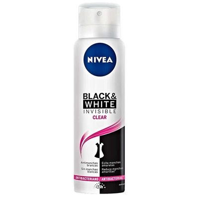 Desodorante Aerossol Nivea Invisible Black & White Clear 150ml