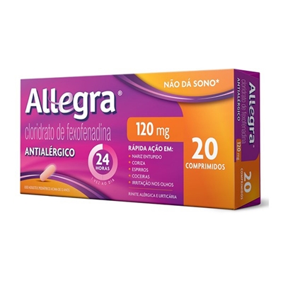 Allegra 120mg  20 Comprimidos Revestidos  Sanofi