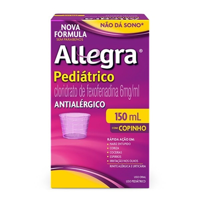 Allegra Pediatrico 6mg/Ml Suspensão Oral 150ml+Copo Sabor Framboesa Sanofi