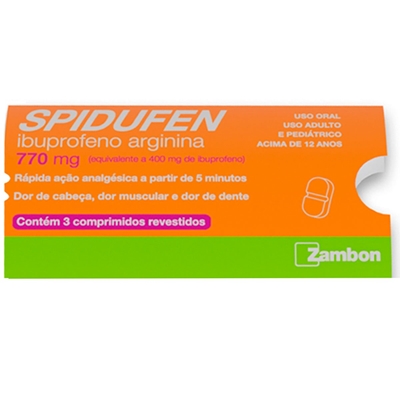 Spidufen 770mg  3 Comprimidos Revestidos  Zambon
