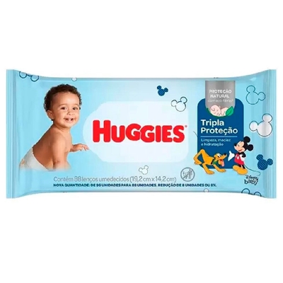 Toalha Umedecida Huggies Tripla Proteção 88 Unidades