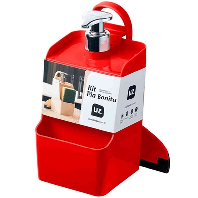 Kit Dispenser Uz Slim Vermelho UZ1934-VM