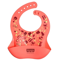 Babador Fisher-Price Silicone Yummy Rosa BB1186