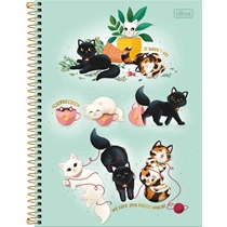 Caderno Tilibra Purrfec Cat 10 Matérias Sortido 350044