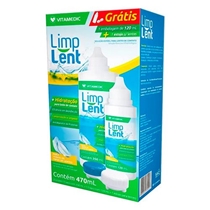 Kit Solução para Lentes +Estojo  Limp Lent Vitamedic 470ml