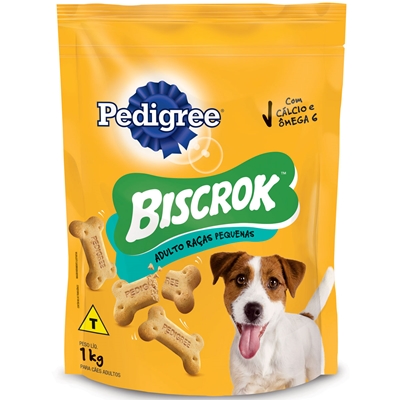 Biscoito Pedigree Cães Adulto Biscrock Raças Mini 1kg (MP)