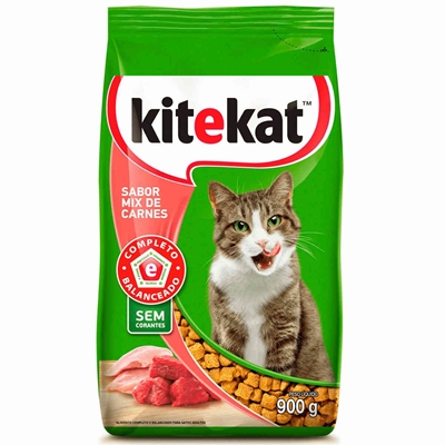 Ração Kitekat Gatos Adulto Mix de Carnes 900g (MP)