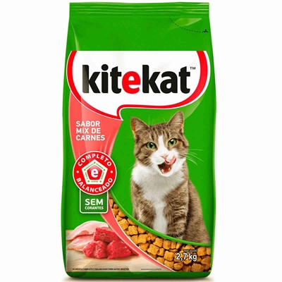 Ração Kitekat Gatos Adulto Mix de Carnes 2,7kg (MP)