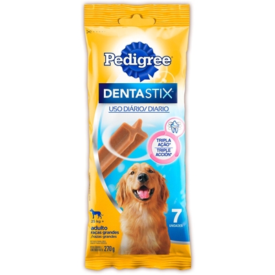 Petisco Dentastix Pedigree Cães Raças Grandes 270g 7 Unidades (MP)