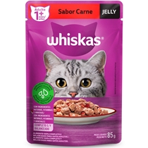 Sachê Whiskas Gato Adulto 1+ Jelly Carne 85g (MP)