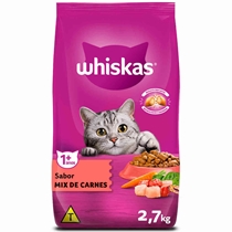 Ração Whiskas Gatos Adulto Mix de Carnes 2,7kg (MP)