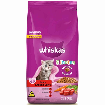 Ração Whiskas Gatos Filhote Carne 2,7kg (MP)