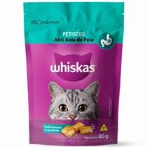 Petisco Whiskas Gatos Temptations Anti Bolapelo 80g (MP)