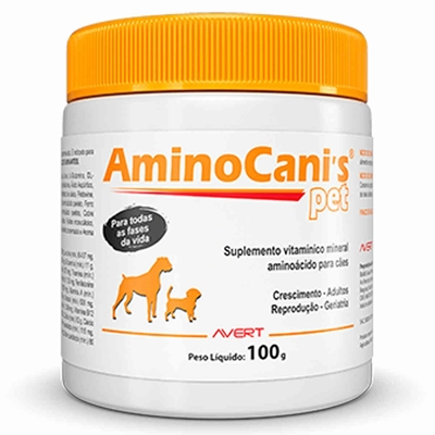 Suplemento Vitamínico Avert para Cães Aminocani's em Pó 100g (MP)