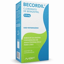 Anti-Hipertensivo Avert Becordil Cloridrato de Benazepril para Cães 30 Comprimidos 5mg (MP)