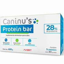 Suplemento Alimentar Avert Protein Bar para Cães 5 Unidades 80g (MP)