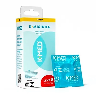Preservativo K-Med K-Misinha Invisível 8 Unidades