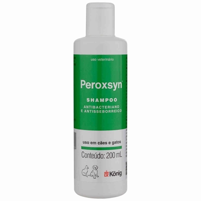 Shampoo Antibacteriano Peroxsyn Konig Para Cães e Gatos 200ML (MP)