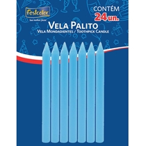 Vela Palito Festcolor Azul (MP)