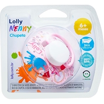 Chupeta Lolly Borboleta Ortodôntica Rosa Silicone T2