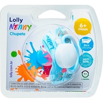 Chupeta Lolly Borboleta Ortodôntica Azul Silicone T2