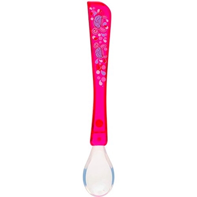 Colher Joy Lolly Ponta Silicone Rosa