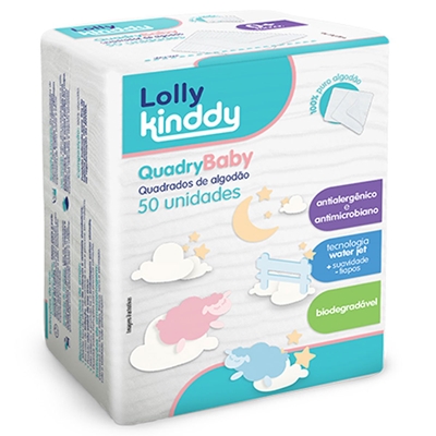 Algodão Quadraro Baby Lolly 50 Unidades