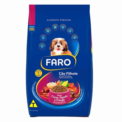 Ração Faro Premium Cão Filhote Carne 10,1KG (MP)