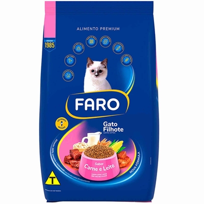 Ração Faro Premium Gato Filhote Carne Leite 2,7KG (MP)