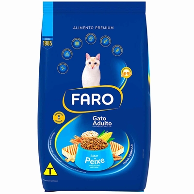 Ração Faro Premium Gato Adulto Peixe 900G (MP)