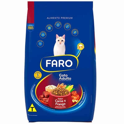 Ração Faro Premium Gato Adulto Carne Frango 10,1KG (MP)