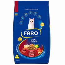 Ração Faro Premium Gato Adulto Carne Frango 900G (MP)