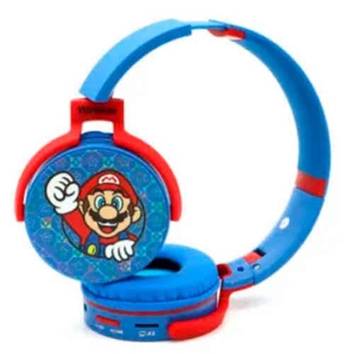 Headphone Vats Wireless Ma-1 Super Mario - Azul (MP)