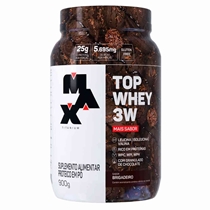 Top Whey Max Titanium 3W + Sabor Brigadeiro 900g (MP)