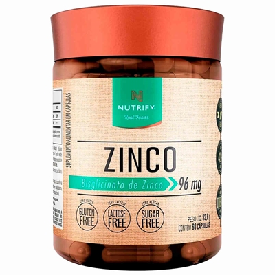 Zinco Quelato Bisglicinato Nutrify 60 Cápsulas (MP)