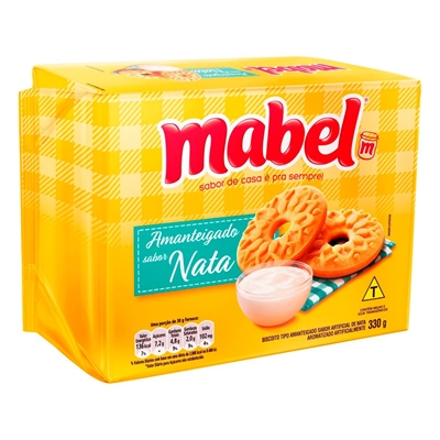 Biscoito Mabel Amanteigado Sabor Nata 330g