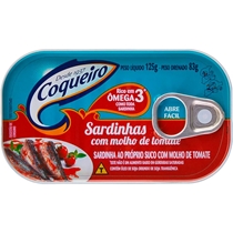 Sardinha Coqueiro Com Molho de Tomate 125g