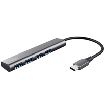 Hub Trust Halyx USB-C 4 Portas USB-A Alumínio 24948