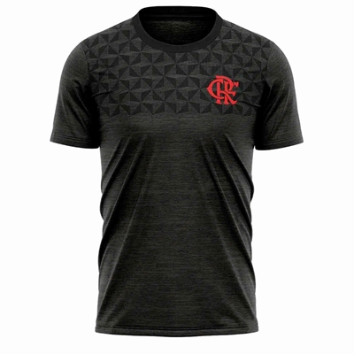 Camisa de Futebol Braziline Flamengo Bursary Adulta G Preta (MP)